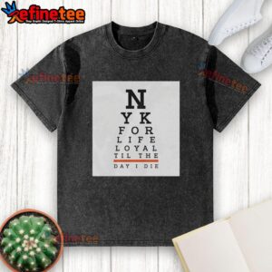 Official New York For Life Loyal Til The Day I Die washed t-shirt in casual style, perfect for NYC fans and streetwear lovers.