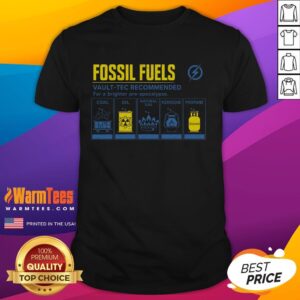 Awesome Fossil Fuels Pre-Apocalypse T-Shirt featuring a bold graphic design and eco-themed messaging for fossil fuel enthusiasts.