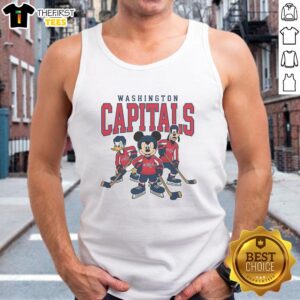Awesome Washington Capitals Disney team ice hockey tank top featuring vibrant graphics and a sporty design.