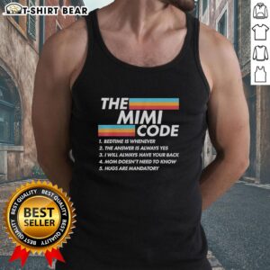 Funny mom rules tank top featuring 'Bedtime is whenever' slogan from Good The Mimi Code collection.