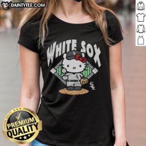 Cute Chicago White Sox Hello Kitty T-Shirt - Image 3
