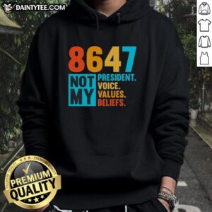 Awesome Pink hoodie with 'Not My President' slogan, showcasing values and beliefs in vibrant style.