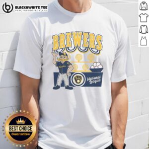 Alt Text: Top Mitchell & Ness Cream Milwaukee Brewers Step Back Up T-Shirt showcasing vintage style and team spirit.