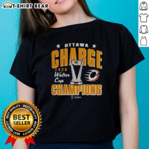 Hot Ottawa Charge 2026 PWHL Walter Cup Champions ladies tee showcasing team pride and vibrant design.