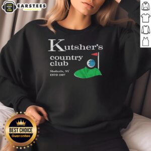 Vintage sweatshirt featuring Top Kutsher's Country Club logo, Monticello, New York, established 1907.