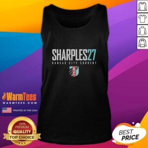 Nice Sharples 27 Kansas City Current KC logo tank top in vibrant colors, perfect for fans and casual wear.