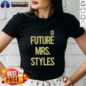 Pretty Future Mrs. Styles 1D logo ladies tee featuring a stylish design for fans of One Direction.
