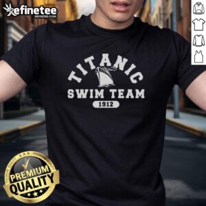 Premium Titanic Swim Team 1912 T-Shirt featuring vintage design, perfect for Titanic enthusiasts and swim team fans.