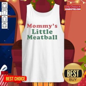 Good Mommy's Little Meatball Italian tank top featuring a fun graphic design, perfect for casual wear and Italian pride.