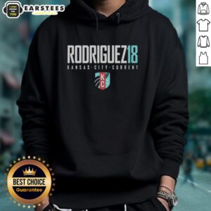 Hot Rodriguez 18 Kansas City Current KC Logo Hoodie featuring vibrant design and comfortable fit for fans.