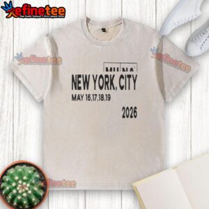 Official Munaworld God Yes New York City May 16-19 2026 washed t-shirt showcasing vibrant design and comfortable fit.