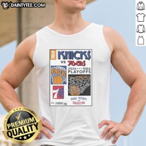 Stylish tank top featuring Nice New York Knicks playoffs design for Round 2 match-up, perfect for game day.