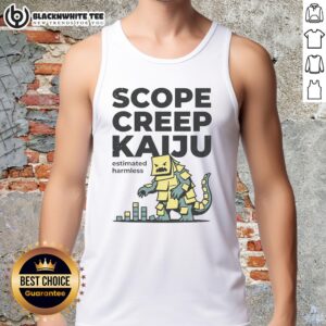 Awesome Scope Creep Kaiju tank top featuring a playful design, perfect for casual wear and fans of unique graphic tees.