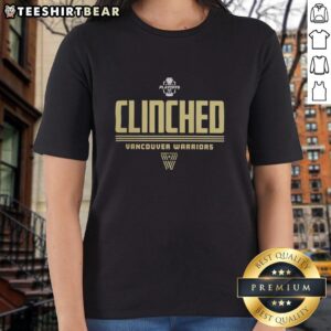 Good Vancouver Warriors Clenched NLL 2026 Playoffs ladies tee featuring team logo and vibrant colors for passionate fans.