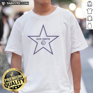 Top Kate Martin Los Angeles Sparks WNBA t-shirt featuring a Hollywood sign star shape design.