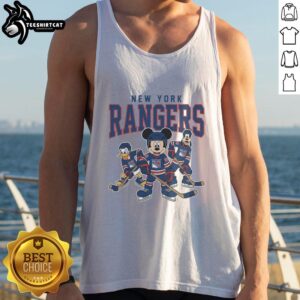 Alt Text: Nice New York Rangers Disney Team ice hockey tank top featuring vibrant colors and a fun design for fans.