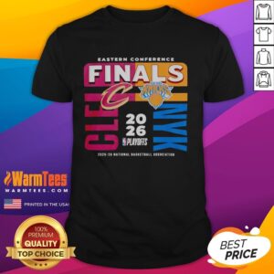 2025-26 NBA Eastern Conference Finals T-Shirt featuring Cleveland Cavaliers vs New York Knicks design