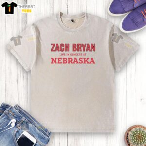Premium Zach Bryan with Heaven on Tour 2026 Nebraska event washed t-shirt featuring vibrant graphics and soft fabric.
