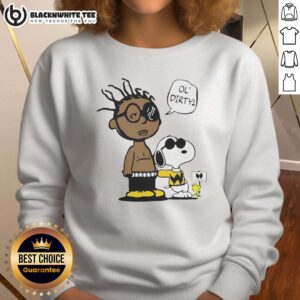 Alt Text: Top Peanuts Ol Dirty Bastard sweatshirt featuring vibrant graphics and a cozy design, perfect for fans and fashion lovers.