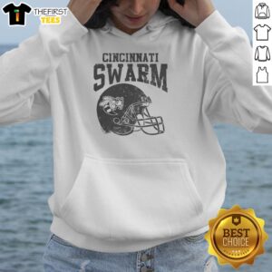 Premium Cincinnati Swarm Hoodie in navy blue, featuring bold team logo and comfortable fabric, perfect for fans.