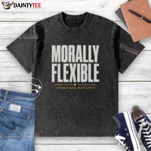 Official morally flexible conditions may apply graphic washed t-shirt in casual style, perfect for relaxed outfits.