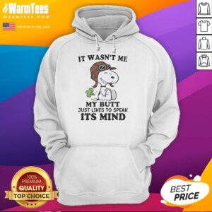 Premium 'It Wasn't Me, My Butt Just Likes to Speak Its Mind' hoodie in stylish design, perfect for casual wear.