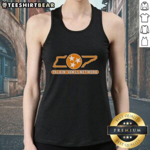 Premium Talkin' Vawls Network Tennessee Vols logo tank top featuring vibrant colors and a stylish design for fans.