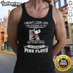 Official Snoopy I Might Look Like I'm Listening To You But In My Head Tank Top featuring Snoopy graphic design.