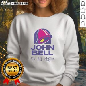 Official John Bell Up All Night vintage sweatshirt in classic style, showcasing unique design and comfortable fit.