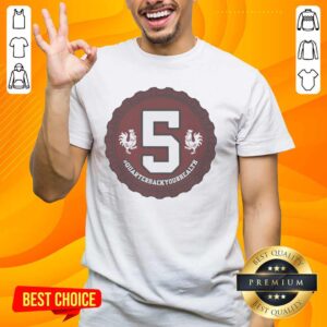 Top Quarterback Your Health 5 logo t-shirt featuring a stylish design for sports and health enthusiasts.