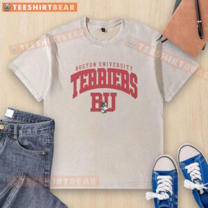 Classic logo washed t-shirt featuring cute Boston Terriers, perfect for dog lovers and casual wear.