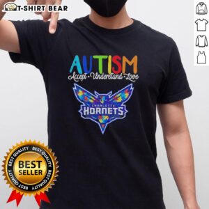 Awesome Charlotte Hornets Autism Awareness T-Shirt promoting acceptance, understanding, and love for autism support.