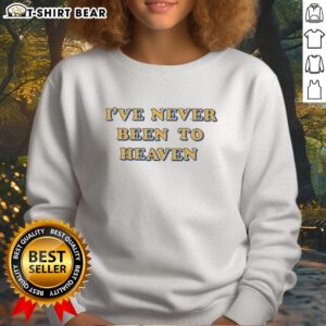 Original Minnesota Wild 'I've Never Been to Heaven' sweatshirt in dark green, perfect for fans and casual wear.