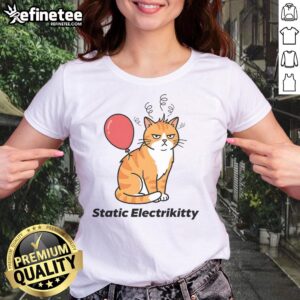 Official Static Electrikitty Ladies Tee featuring a vibrant graphic design, perfect for stylish casual wear.