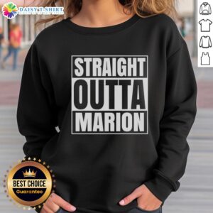 Alt Text: Premium Straight Outta Marion United States Prison Sweatshirt featuring bold graphic design and comfortable fit.