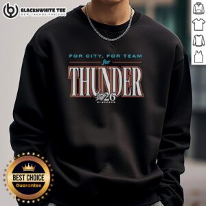 OKC Thunder 2026 Playoffs sweatshirt, perfect for fans supporting the team in the city during playoff season.