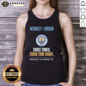 Alt Text: Awesome Manchester City FA Cup Champions Wembley 2026 Redemption Tank Top featuring vibrant team colors and logo.