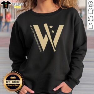 Alt Text: Original Giant W Women's Pro Baseball League Logo Sweatshirt showcasing vintage design and vibrant colors.