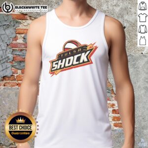 Stylish Top Tulsa Shock 10 tank top featuring team colors and logo, perfect for fans and casual wear.