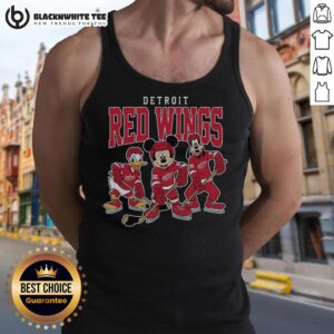 Nice Detroit Red Wings Disney team ice hockey tank top featuring vibrant colors and team logo, perfect for fans.