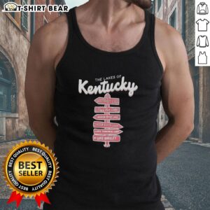 Good The Lakes of Kentucky signpost tank top featuring vibrant graphics and a stylish design for lake lovers.