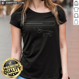 Alt Text: Nice Cowsay Moooo Ladies Tee featuring a playful cow graphic and fun typography, perfect for casual wear.