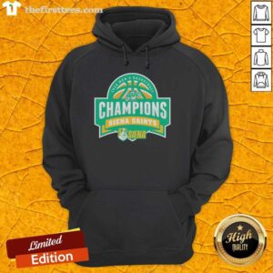 Top Siena Saints MAAC Men's Basketball Champions 2026 logo hoodie showcasing team pride and championship spirit.