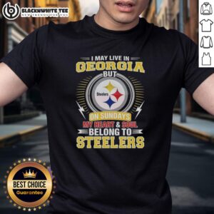 Awesome Pittsburgh Steelers NFL t-shirt showcasing pride with 'My Heart And Soul Belong To Steelers' design.