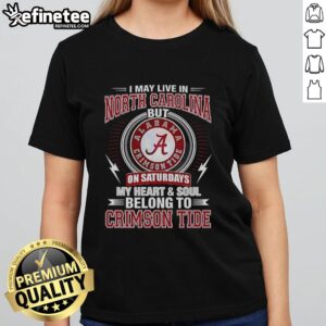 Premium Alabama Crimson Tide tee for women, perfect for North Carolina fans who support the Tide on game days.