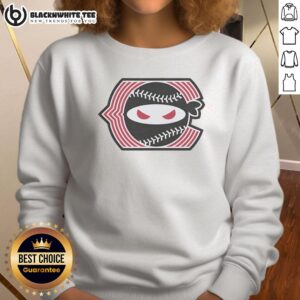 Cincinnati Red Sweatshirt featuring Top Pitching Ninja design, perfect for baseball fans and stylish sportswear.