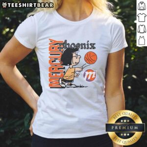 Good Peanuts Marcie X Phoenix Mercury Ladies Tee featuring vibrant graphics and a comfortable fit for fans.