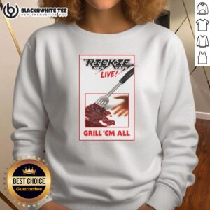 Top Rickie New York Live Grill Em All sweatshirt featuring a stylish design and vibrant colors, perfect for fans.
