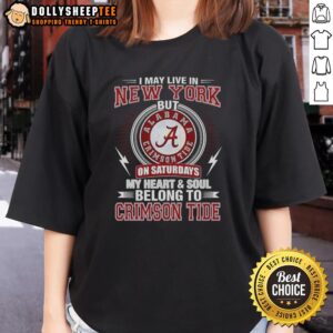 Alabama Crimson Tide ladies tee showcasing team pride for fans living in New York on game days.