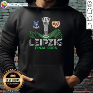 Awesome Crystal Palace FC vs Rayo Vallecano Leipzig 26 UEFA Final hoodie design featuring team logos and vibrant colors.